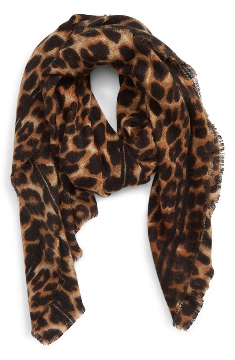 leopard print winter scarf.